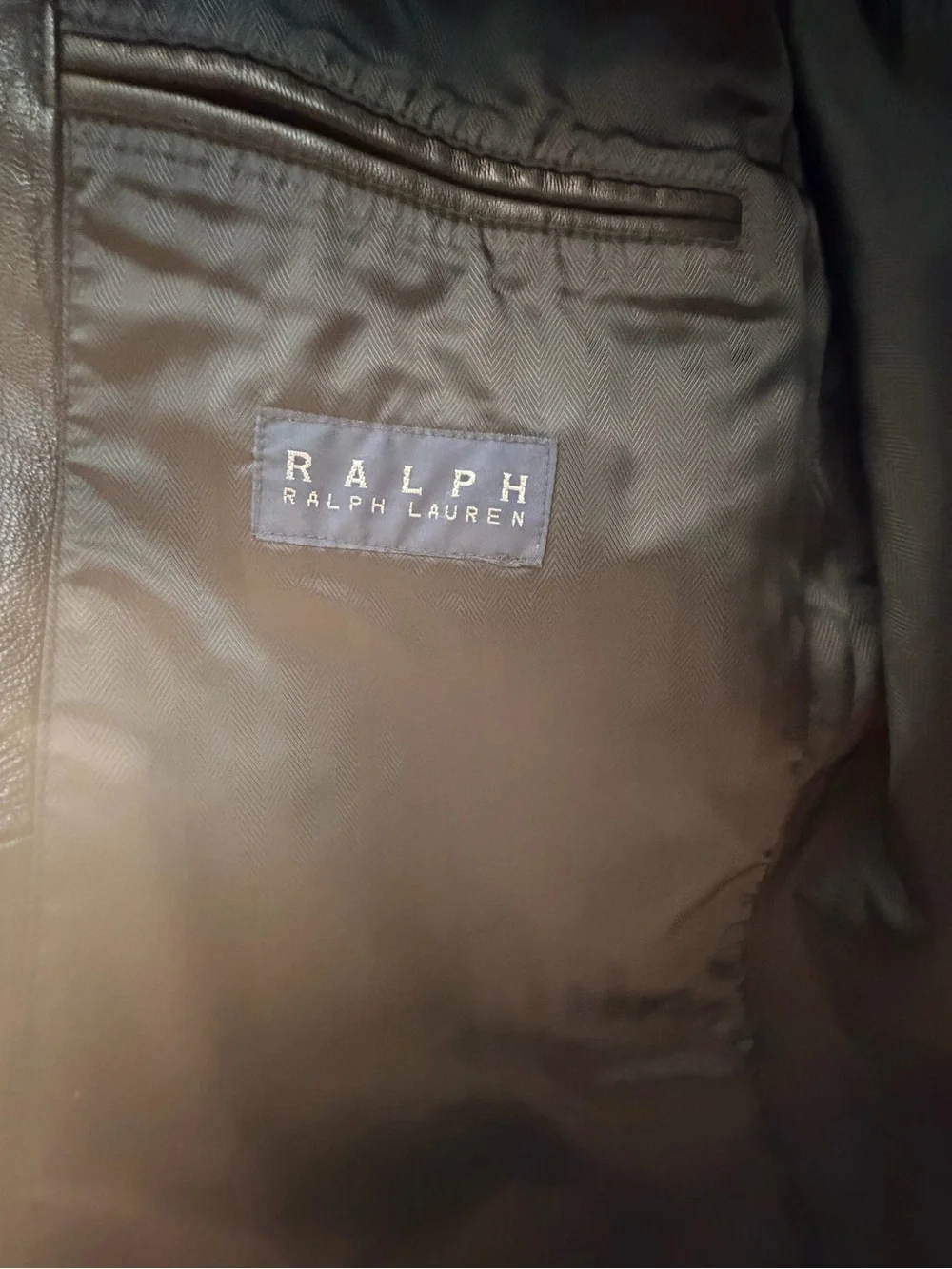 Ralph Ralph Lauren RRL Vintage Black 100% Lamb Leather Blazer Jacket